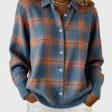 Anna - Retro svetr z ručně vyráběné vlny s kontrastem