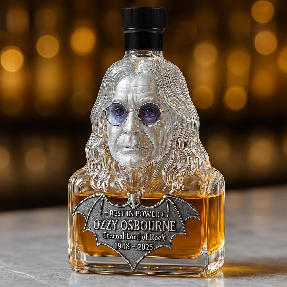 Eternizováno ve skle — láhev whisky na počest Ozzyho Osbournea