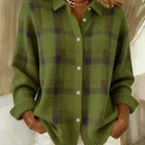 Anna - Retro svetr z ručně vyráběné vlny s kontrastem