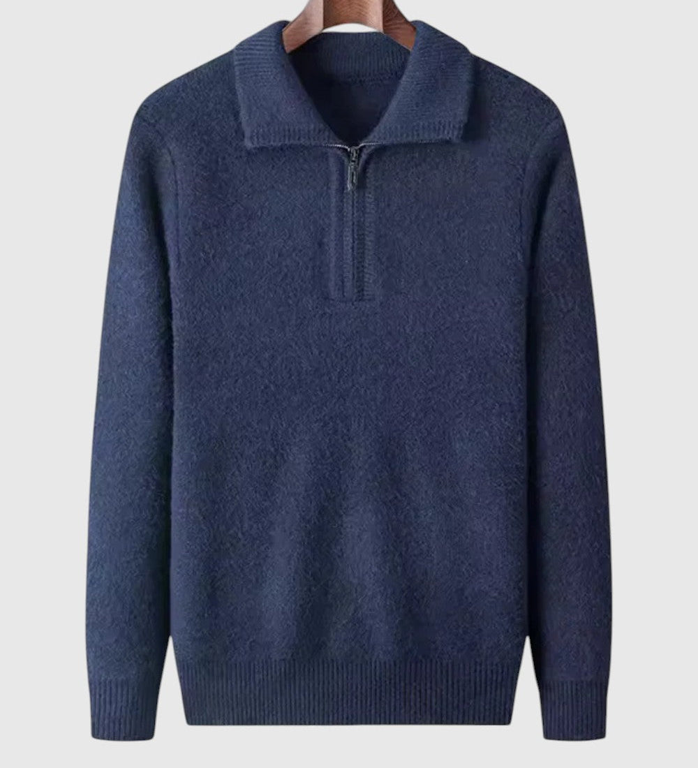 Luboš | Kašmírový svetr s čtvrtovým zipem Gstaad