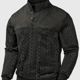 Dawson - Svetr s dlouhým rukávem Henley s pruhy