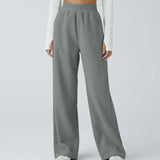 Zuzana | Ležérní rovné kalhoty z manšestru s vysokým pasem a kapsami