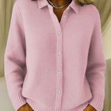 Adéla – Elegantní dámská pletená košile s knoflíky