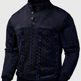 Dawson - Svetr s dlouhým rukávem Henley s pruhy