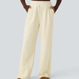 Zuzana | Ležérní rovné kalhoty z manšestru s vysokým pasem a kapsami