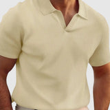 René | Žebrované tričko s výstřihem do V