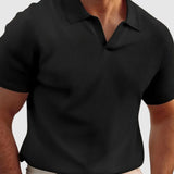 René | Žebrované tričko s výstřihem do V