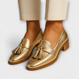 Celeste - Zlaté loafers