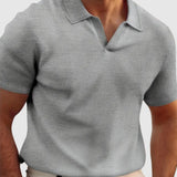 René | Žebrované tričko s výstřihem do V