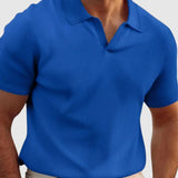 René | Žebrované tričko s výstřihem do V