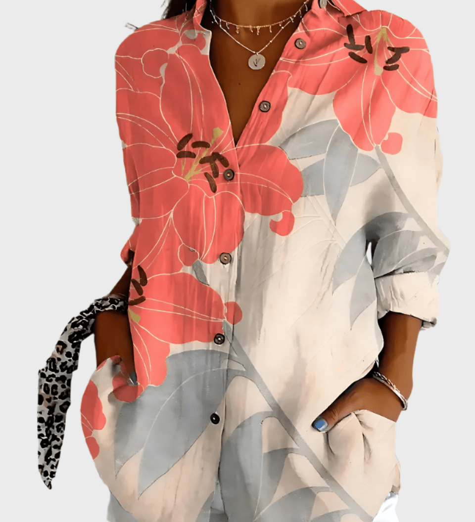 Camicia floreale in cotone