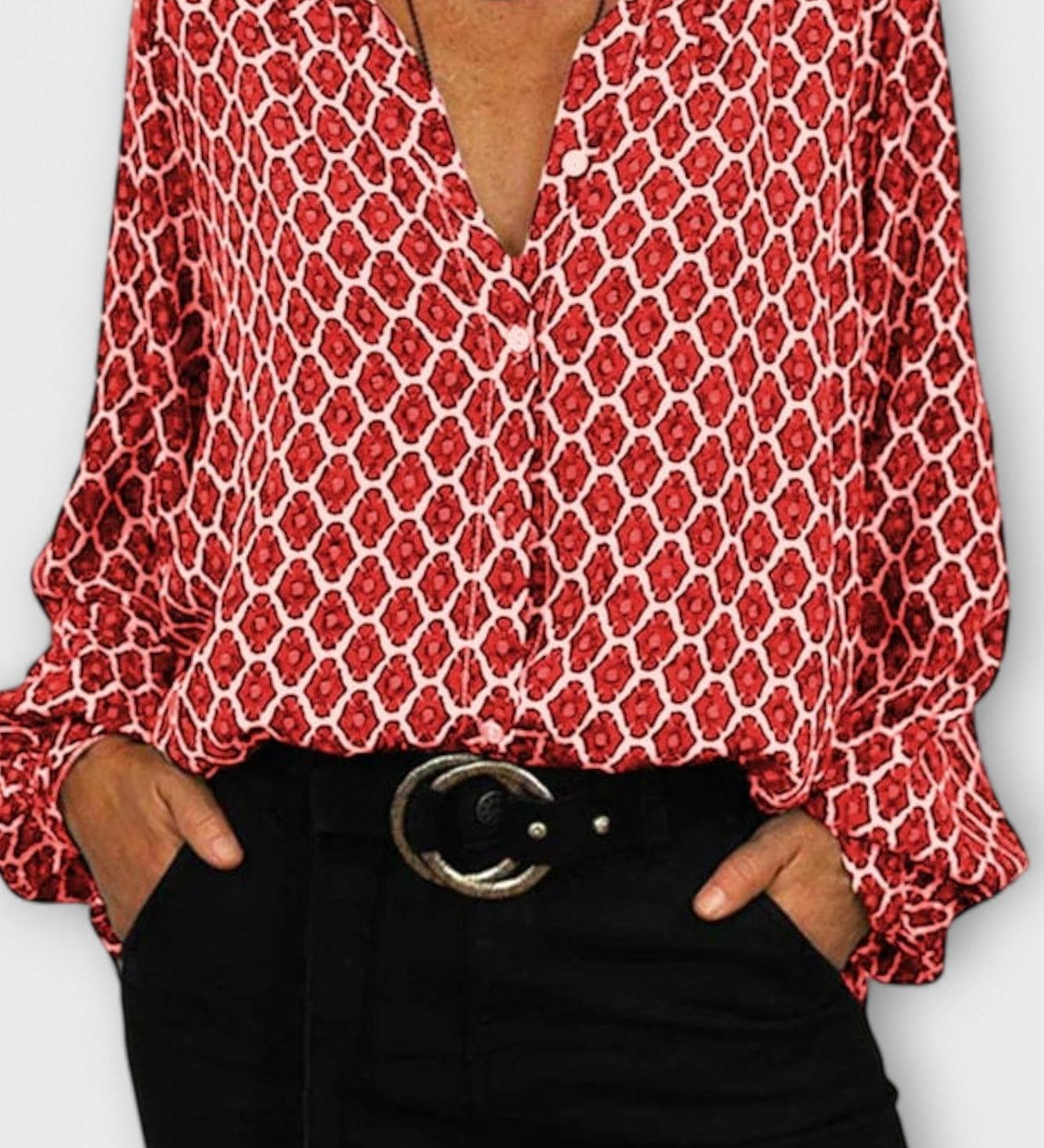 Beatriz - Camicia elegante con scollo a V