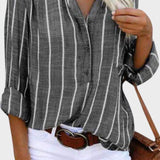 Débora - Camicia a righe fatta a mano