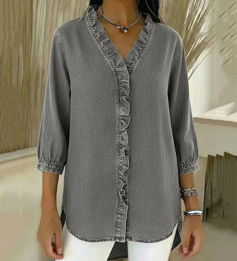 Alena | Halenka se V výstřihem a volány