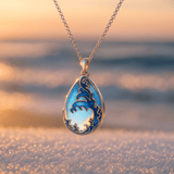 Collana smaltata a forma di onda