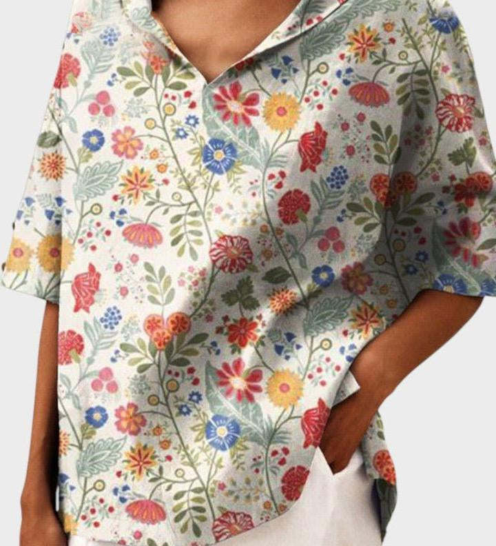 Flávia - Top in lino elegante