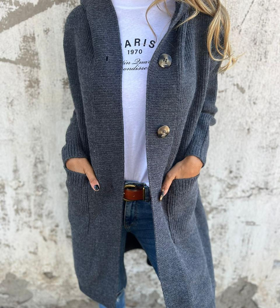 Giselle Dlouhý Pletený Kabát