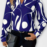 Joana - Blusa elegante a maniche lunghe con scollatura a V
