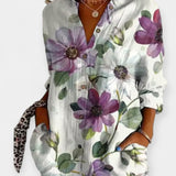 Camicia con bottoni a fantasia floreale