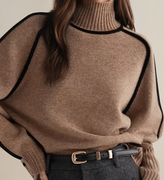 Lara™ Svetr s vysokým límcem