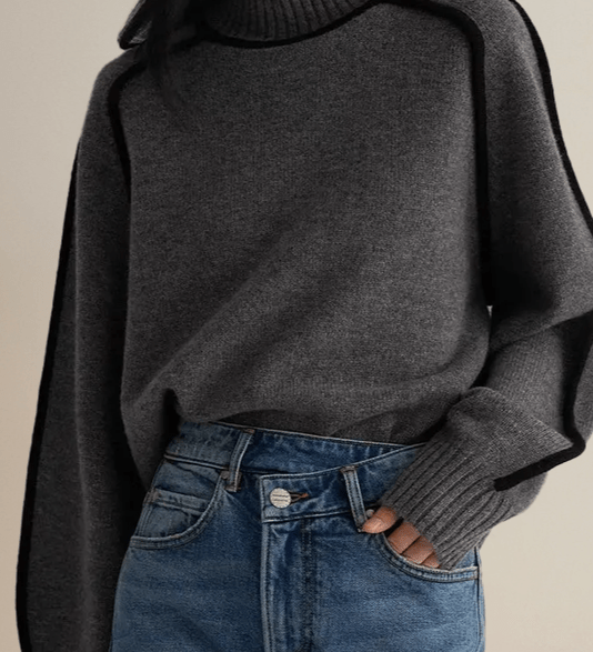 Lara™ Svetr s vysokým límcem