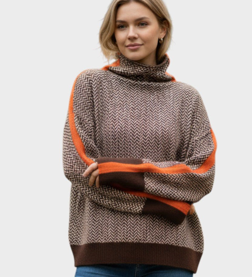 Leena™ Svetr s vysokým límcem