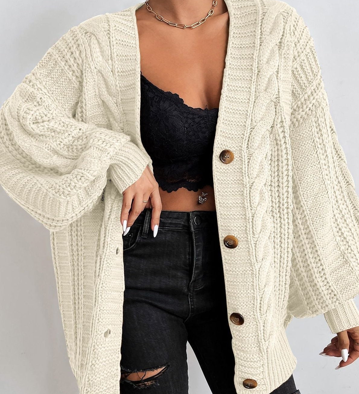 Lina Oversize Pletený Svetr