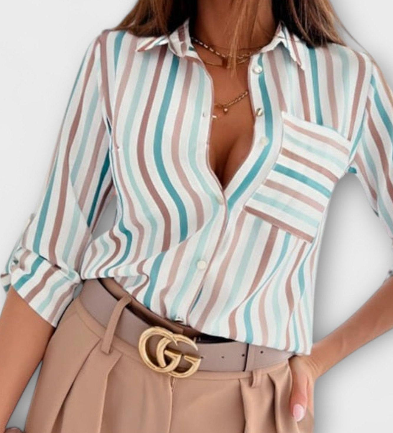 Maria - Blusa con colletto classico