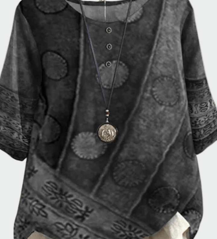 T-shirt morbida con motivo artistico