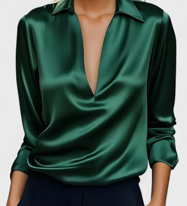 Nádia - Blusa Premium con scollatura a V