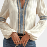 Camicia elegante con scollo a V