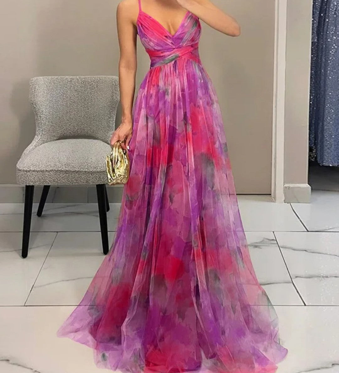 Giselle – okouzlující maxi šaty s květinovým potiskem