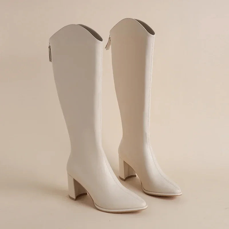 Hilda – Elegantní zimní boty na vysokém podpatku s robustním designem
