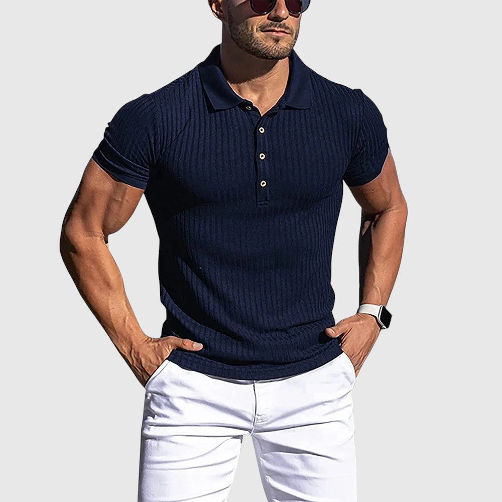 Libor | Elegantní pruhovaná polo košile