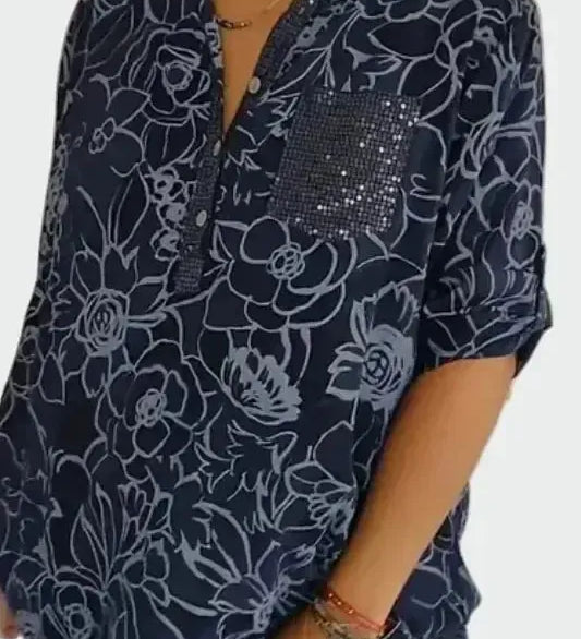T-shirt con motivo floreale