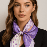 Violetta - sciarpa all'uncinetto (100% seta - 68cm)