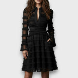 Parisa – Midi šaty s průsvitnými třásněmi