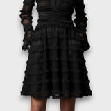 Parisa – Midi šaty s průsvitnými třásněmi