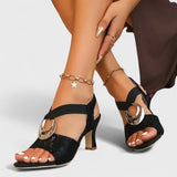 Jasmina - Elegantní Sandály s Ozdobnou Sponou