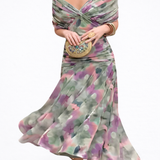 Karolína™ | Květinové Dlouhé Šaty s Výstřihem do V