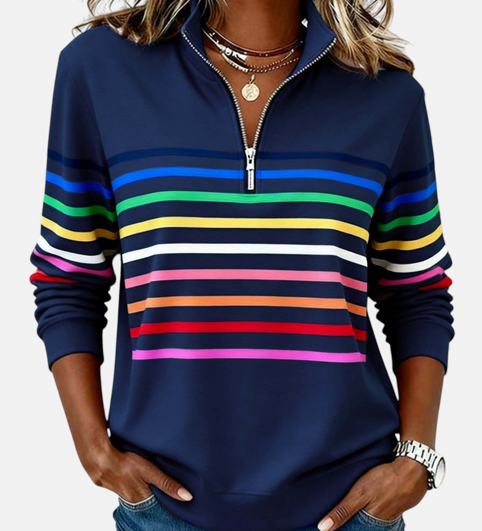 Andrea – Dámský pruhovaný svetr