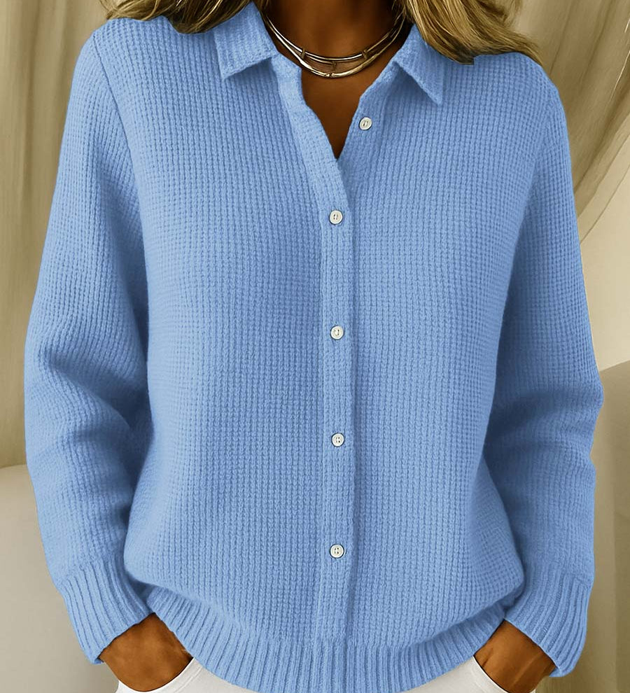 Adéla – Elegantní dámská pletená košile s knoflíky