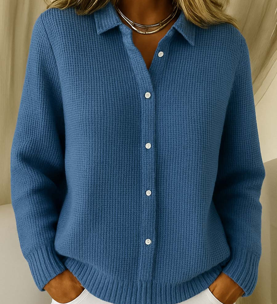 Adéla – Elegantní dámská pletená košile s knoflíky