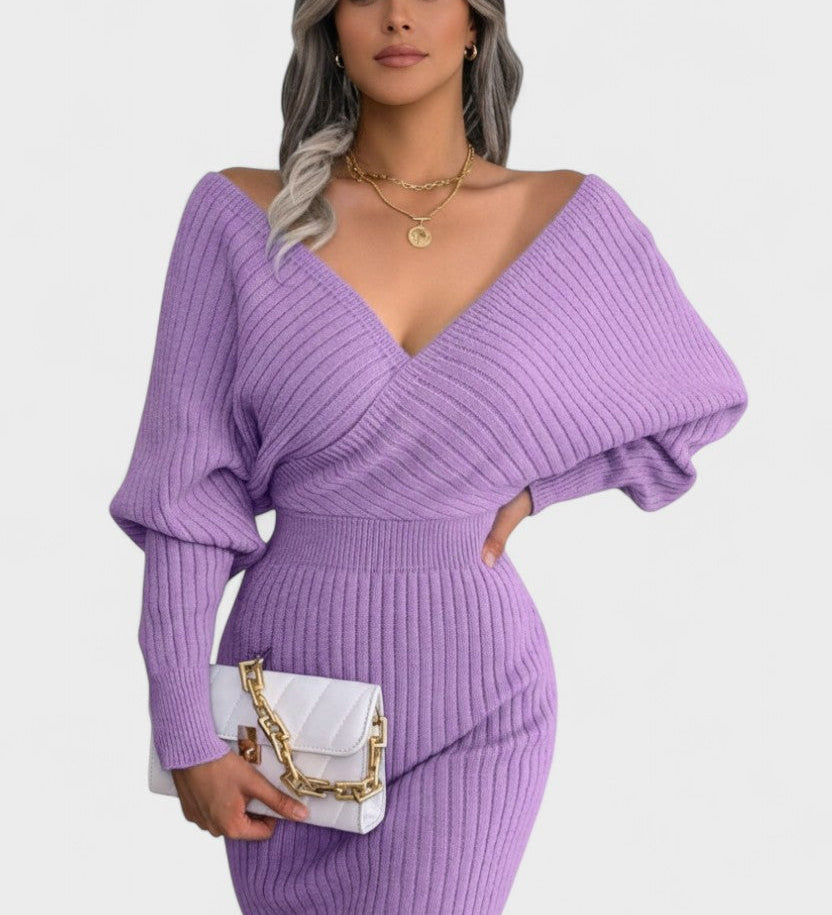 Klara™ | Elegantní zavinovací šaty s V-výstřihem